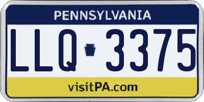 PA license plate LLQ3375
