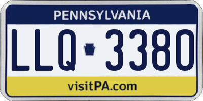 PA license plate LLQ3380