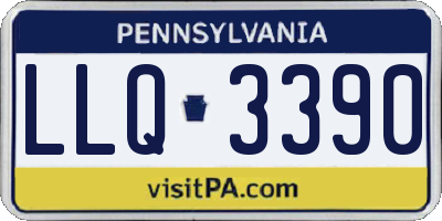 PA license plate LLQ3390