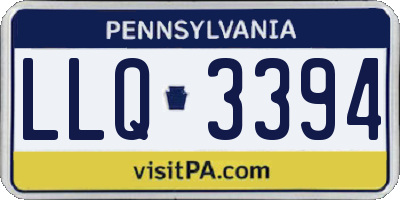 PA license plate LLQ3394