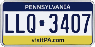 PA license plate LLQ3407
