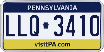 PA license plate LLQ3410