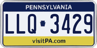 PA license plate LLQ3429