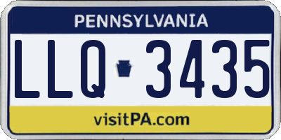 PA license plate LLQ3435