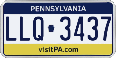 PA license plate LLQ3437