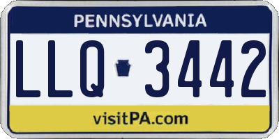PA license plate LLQ3442