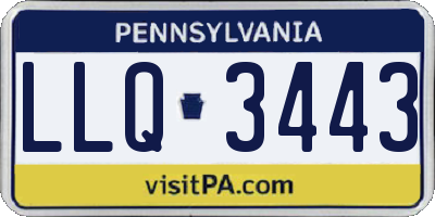 PA license plate LLQ3443