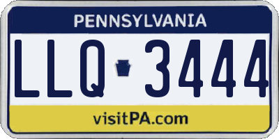 PA license plate LLQ3444