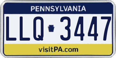 PA license plate LLQ3447