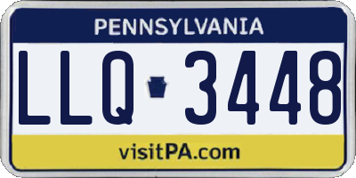 PA license plate LLQ3448