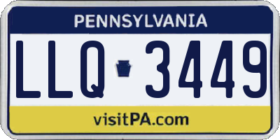 PA license plate LLQ3449