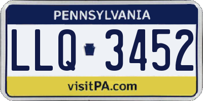 PA license plate LLQ3452
