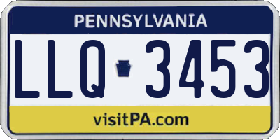 PA license plate LLQ3453
