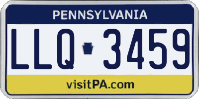 PA license plate LLQ3459