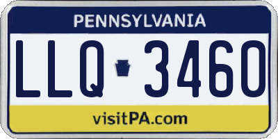 PA license plate LLQ3460