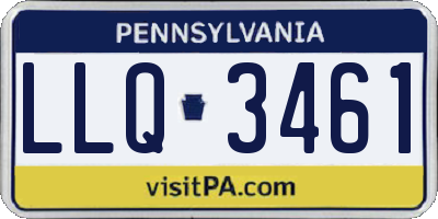 PA license plate LLQ3461