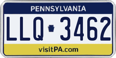 PA license plate LLQ3462