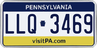 PA license plate LLQ3469