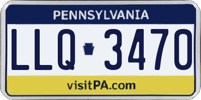 PA license plate LLQ3470