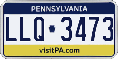 PA license plate LLQ3473