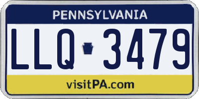 PA license plate LLQ3479
