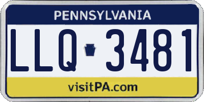 PA license plate LLQ3481