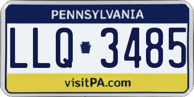 PA license plate LLQ3485