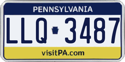 PA license plate LLQ3487