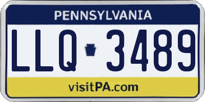 PA license plate LLQ3489