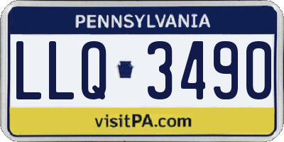 PA license plate LLQ3490