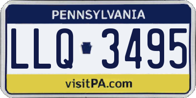 PA license plate LLQ3495