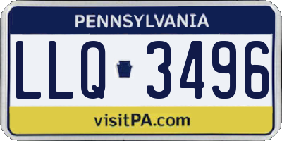 PA license plate LLQ3496