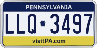 PA license plate LLQ3497