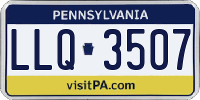 PA license plate LLQ3507