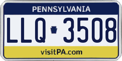 PA license plate LLQ3508