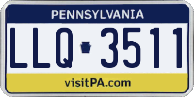 PA license plate LLQ3511
