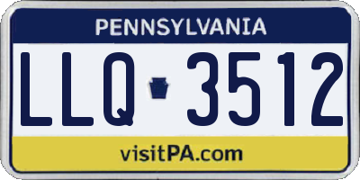 PA license plate LLQ3512