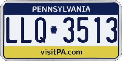 PA license plate LLQ3513