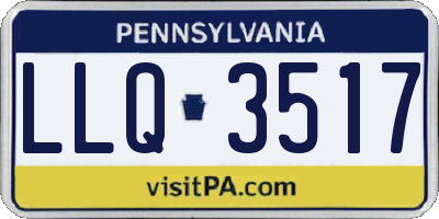 PA license plate LLQ3517