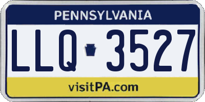 PA license plate LLQ3527