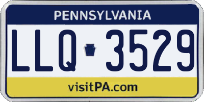 PA license plate LLQ3529