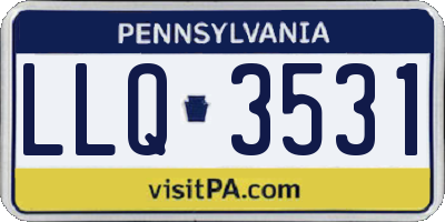 PA license plate LLQ3531
