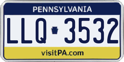PA license plate LLQ3532