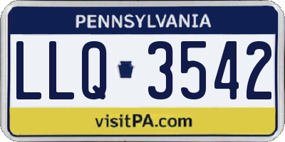 PA license plate LLQ3542