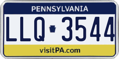 PA license plate LLQ3544
