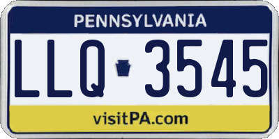 PA license plate LLQ3545