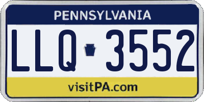 PA license plate LLQ3552