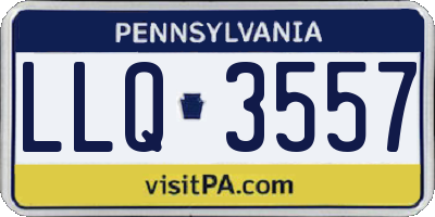 PA license plate LLQ3557