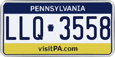 PA license plate LLQ3558