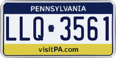 PA license plate LLQ3561